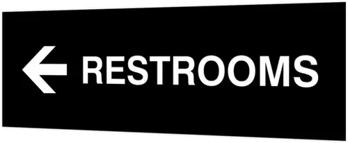 Vista 47 de Signs ByLITA Basic Restrooms - Letrero direccional para pared o puerta (negro), pequeño (paquete de 1)