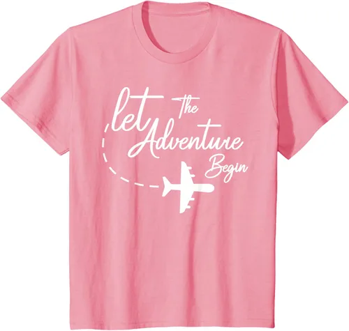 Vista 86 de Let The Adventure Begin - Camiseta inspiradora en modo de viaje en avión, Negro, S