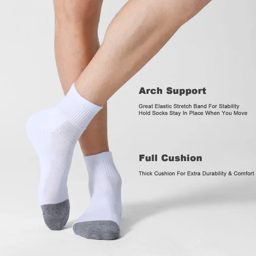 Vista 5 de CS CELERSPORT Paquete de 6 calcetines tobilleros para hombre con cojín para correr