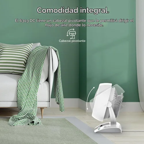 Vista 4 de Vornado 6303DC Ventilador circulador de aire mediano inteligente eléctrico con control de velocidad variable