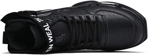Vista 4 de Ahico - Zapatillas deportivas de moda para hombre, con parte superior alta, para caminar, estilo deportivo, zapato casual elegante para hombre