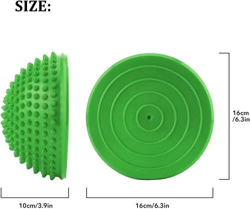 Vista 4 de Pelota de equilibrio, masaje de pies y entrenamiento de estabilidad con superficie texturizada, accesorio de pilates para yoga, fitness, gimnasia