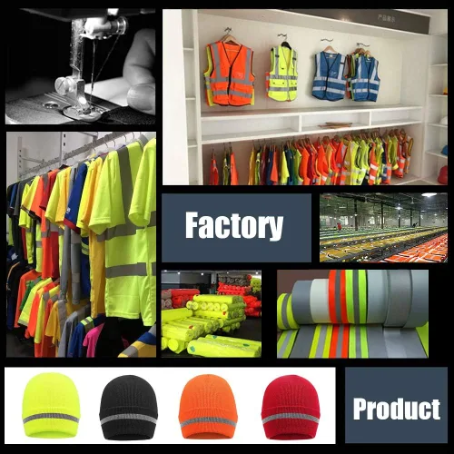 Vista 9 de Hi Vis - Gorro de seguridad para personalizar tu logotipo, gorro de punto de invierno con tiras reflectantes unisex