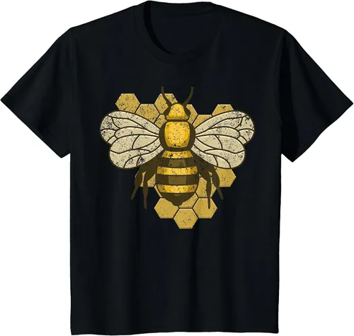 Vista 55 de Retro Beekeeper Beekeeper Honey Bumblebee Vintage Saves Bees T-Shirt Asphalt Grey