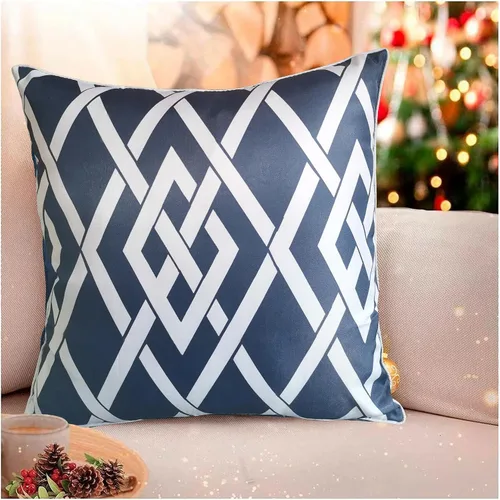 Vista 16 de Funda de almohada decorativa para sofá, funda de almohada Accent Carra, 12 x 24 pulgadas, hexagonal, geométrico, panal de abeja, azul marino