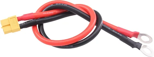 Vista 2 de 1 cable de terminal XT60 a anillo O XT60 hembra a M8 anillo O anillo conector de enchufe con cable de silicona de 12 pulgadas 10awg para batería RC