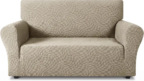 Vista 56 de ZNSAYOTX 1 Funda de silla Jacquard para sala de estar, funda de silla de alta elasticidad con brazos, antideslizante, apta para mascotas, funda