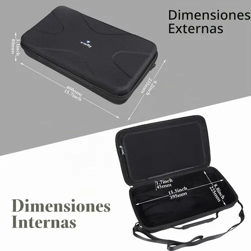 Vista 3 de Funda para Pioneer DJ AlphaTheta DDJ-FLX2 / DDJ-200 / DDJ-WeGO4 Controlador de DJ compacto de 2 canales - Bolsa de almacenamiento de transporte