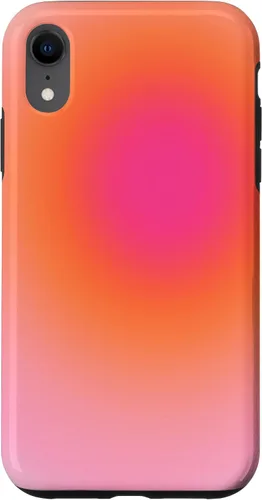 Vista 25 de Funda estética para iPhone 12/12 Pro rosa y naranja con gradiente bonito