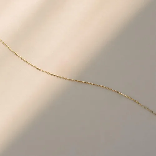 Vista 5 de Gelin Pulsera de cadena fina en oro macizo de 14 quilates, 7 pulg., Oro amarillo
