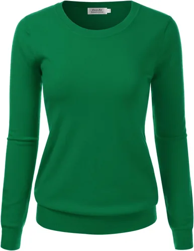 Vista 22 de Suéter Pullover de Punto Suave Premium para Mujer con Cuello Redondo y Manga Larga (S-XXL)