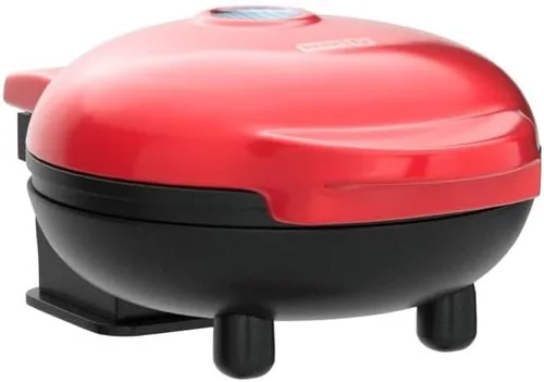 Vista 4 de DASH Mini Máquina para Hacer Waffles + Plancha, Paquete de 2 Máquina para Waffles + Plancha - Rojo