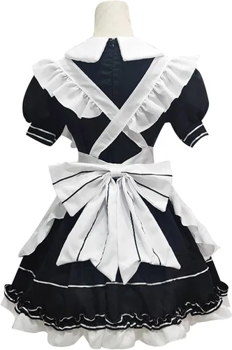 Vista 6 de Disfraz de sirvienta francesa de talla grande para mujer disfraz de cosplay lindo vestido de fiesta disfraz gótico vintage vestido Lolita 03