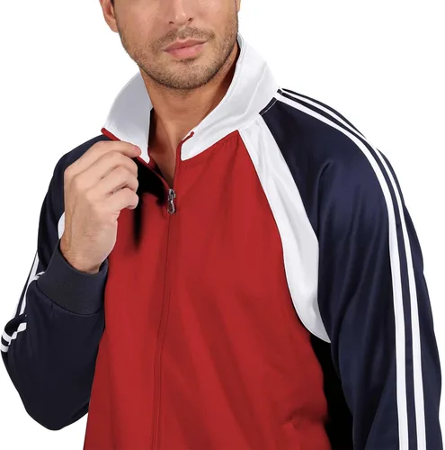 Vista 4 de Conjunto deportivo para correr para hombre, casual, con cremallera completa