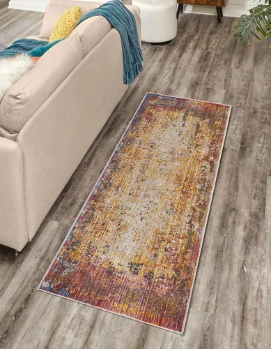 Vista 8 de Unique Loom Deepa Collection - Alfombra rectangular de 2 pies x 3 pies 1 pulgadas, color azul