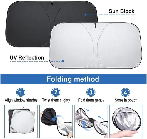 Vista 6 de 1 Pack Premium Windshield Sunvisor for Honda HR-V HRV 2023-2025, Car Sun Visor Protector Block,Heat Insulated,Foldable,Temperature Cooling,Dashboard