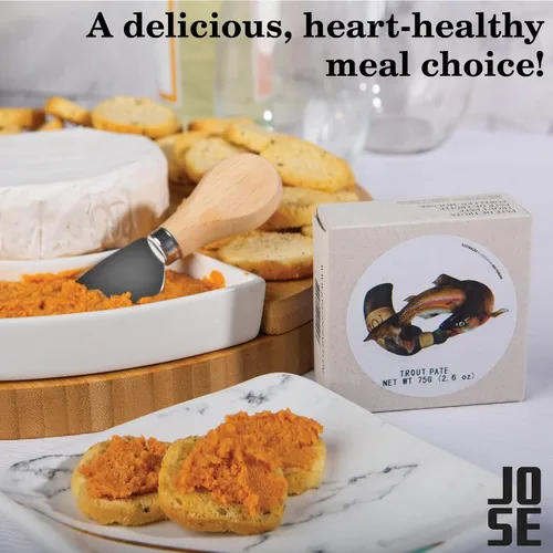 Vista 5 de Jose Gourmet Paté de trucha con vino de Oporto, 2.65 oz, paquete de 8