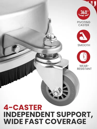 Vista 5 de WOJET Limpiador de superficies compacto de 16 '' PRO con ruedas 4500PSI