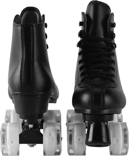 Vista 3 de Patines Derby unisex, color negro, ruedas brillantes, para interiores y exteriores