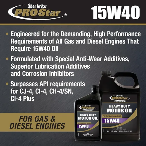 Vista 4 de STAR BRITE Pro Star Super Premium Aceite de motor resistente 15W-40