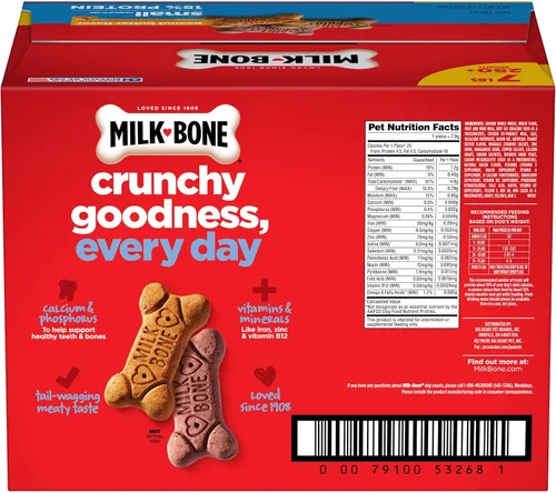 Vista 8 de Milk-Bone Galletas para Perros con Sabor a Mantequilla de Maní con Saborizantes Naturales y Artificiales - Golosinas Crujientes para Perros - 7