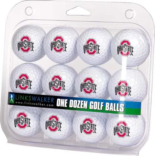 Vista 14 de LinksWalker Bolas de golf universitarias 12 bolas de regalo, tamaño reglamentario, bolas de 2 piezas