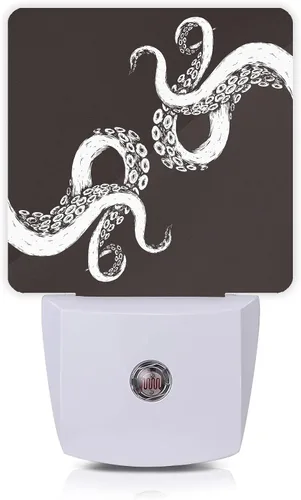 Vista 16 de Luz nocturna de loto de lirio de agua rosa, luces nocturnas LED enchufables, lámpara de noche con sensor automático, lámpara de anochecer a Lirio