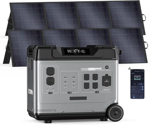 Vista 8 de P5000 más 5120Wh estación de energía portátil, generador solar 3600W