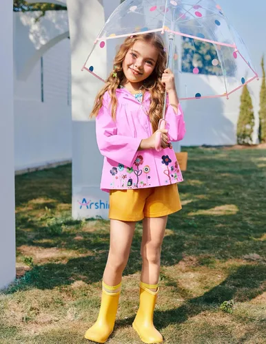 Vista 4 de Arshiner Chamarra impermeable con capucha para niña, para bebé y niño
