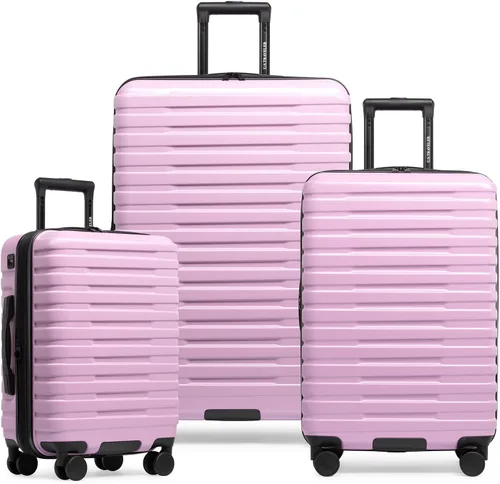 Vista 43 de U.S. Traveler Boren - Maleta de viaje extensible rígida con 8 ruedas giratorias, color negro, juego de 2 piezas