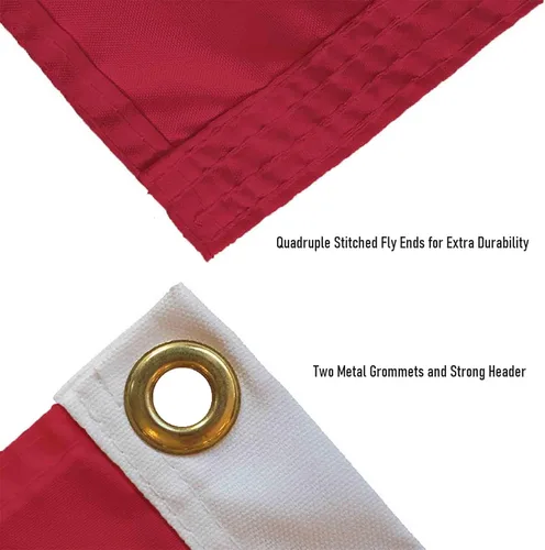 Vista 6 de College Flags & Banners Co. Crimson Tide State of Alabama Roll Tide - Bandera grande para exteriores