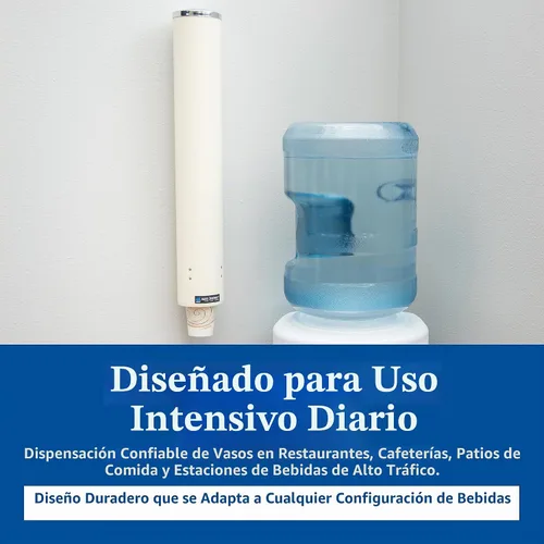 Vista 3 de San Jamar C4200PF, despachador de vasos de espuma tipo pull, de acero inoxidable, se ajusta a vasos de 4 onzas a 10 onzas, borde de 2-3/4 pulgadas a