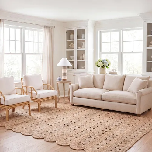 Vista 14 de SAFAVIEH Natural Fiber Collection - Alfombra decorativa de 2 pies 3 pulgadas x 4 pies, marfil, hecha a mano de yute trenzado trenzado, ideal