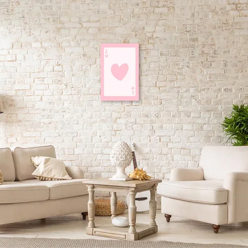 Vista 5 de Pósteres de cartas de moda Ace Card Preppy Coquette Room Casino Tema Party Poker Art Lindo Corazón Rosa Femenino Acuarela Jugar Cartas Impresiones