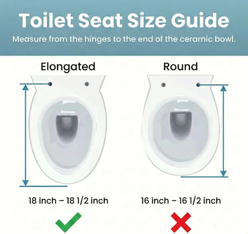 Vista 4 de Renovators Supply Manufacturing Asiento de inodoro de plástico blanco de cierre suave con hardware de montaje ajustable asiento de inodoro alargado