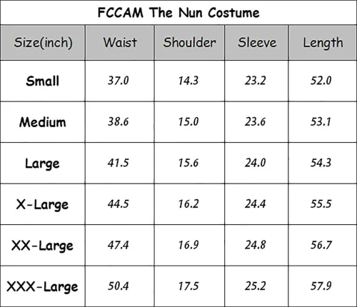 Vista 4 de The Nun - Disfraz de monja para mujer, disfraz de Halloween aterrador