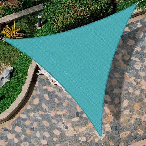 Vista 17 de Toldo Vela Triangular de Sombra 2'x2'x2' Toldo Resistente a los Rayos UV Cubierta para Patio Exterior Pérgola Patio Trasero Terraza Jardín Porche