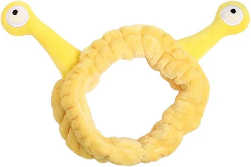 Vista 2 de Diadema de felpa para niñas, para mujeres y niñas, con dibujos animados, caracol, antena, ojos, banda para el cabello, turbante