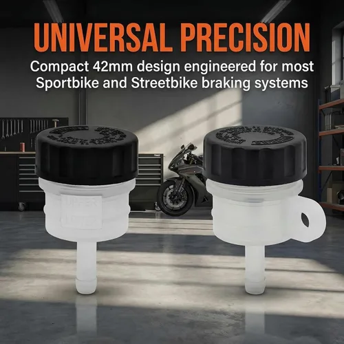 Vista 5 de Motocicleta universal cilindro maestro freno trasero embrague tanque líquido aceite taza depósito para Honda Yamaha Kawasaki SUZUKI