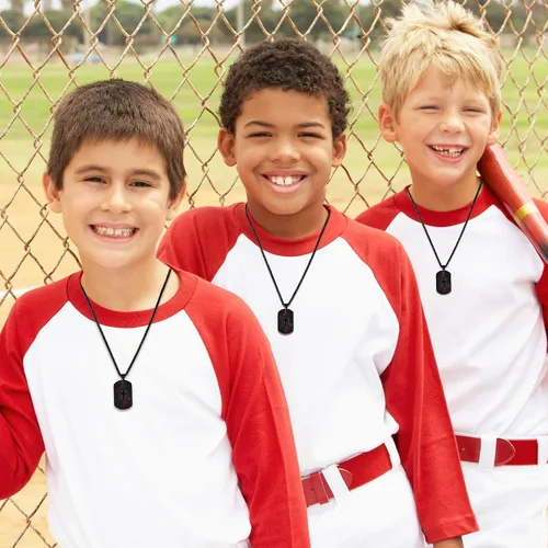 Vista 3 de Collar de cruz con versículo bíblico de béisbol, acero inoxidable, dije de cruz en tono negro/dorado/plateado, regalos religiosos, joyería deportiva