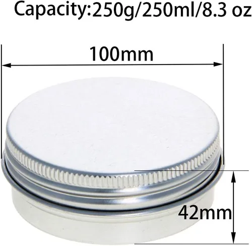 Vista 3 de Othmro Latas redondas de metal de 8.3 onzas, latas de aluminio, contenedores recargables de 8.5 fl oz, botellas de lata con tapa de tornillo