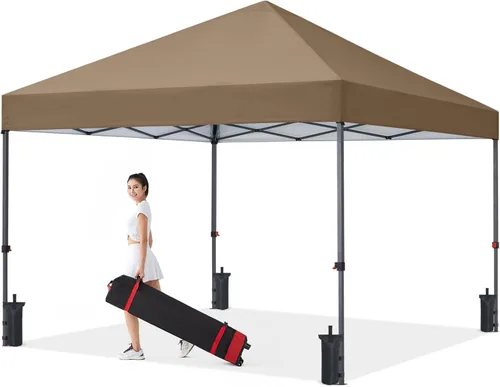 Vista 31 de COOSHADE - Tienda de campaña duradera y fácil de desplegar con bolsa enrollable, 8 x 8 pulgadas, gris