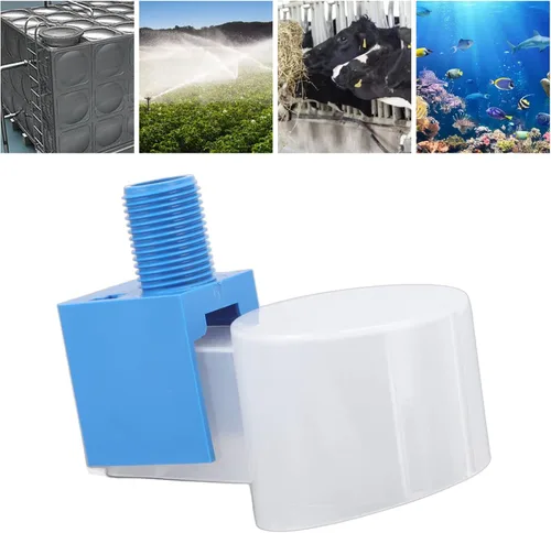 Vista 3 de Válvula de control de nivel de agua de 1/2 pulgada Válvula de flotador automática ABS de rosca G1/2 para piscina de ganado, evita el desbordamiento
