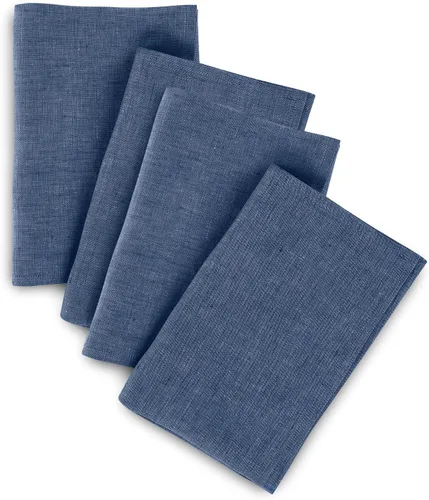 Vista 56 de Solino Home Athena - Juego de 4 manteles individuales cuadrados de lino natural claro de 14 x 14 pulgadas, manteles individuales 100 % lino puro