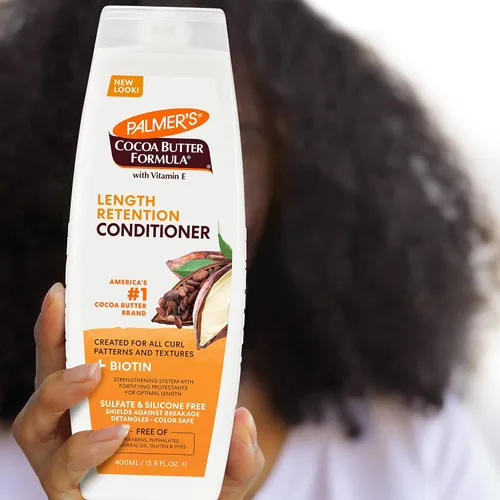 Vista 4 de Palmer's Acondicionador de retención de longitud de manteca de cacao y biotina, 13.5 onzas