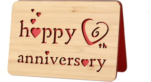 Vista 42 de Tarjeta de felicitación de madera para el primer aniversario, hecha a mano, 1 año, aniversario de boda, tarjeta de primer aniversario para ella, él