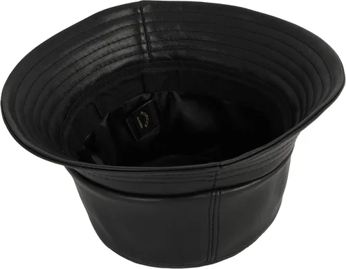 Vista 3 de Mumcu's - Sombrero de cuero para mujer, sombrero retro de sol, gorra de pesca de pescador de moda
