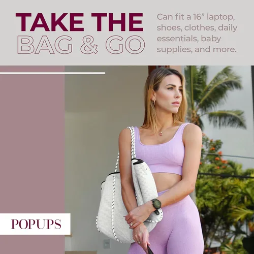 Vista 6 de POPUPS Bolsas grandes de neopreno - Bolsa de neopreno ligera y resistente al agua