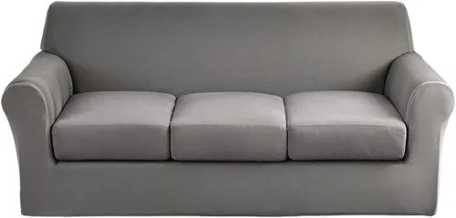 Vista 47 de Fundas elásticas para sofá de 1/2/3 cojines, funda estampada con fundas de cojín de asiento separadas, fundas de sofá lavables, protector de muebles