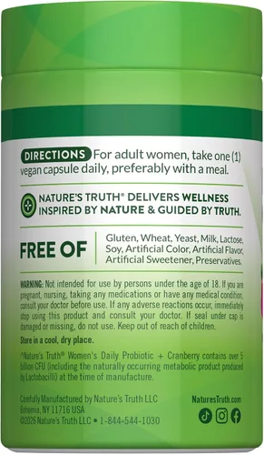 Vista 7 de Nature's Truth Probióticos para mujeres 5 mil millones de UFC al día